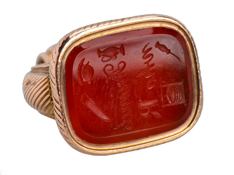 
                      
                        I Saw Your Friends...Antique Rebus Fob Seal
                      
                    