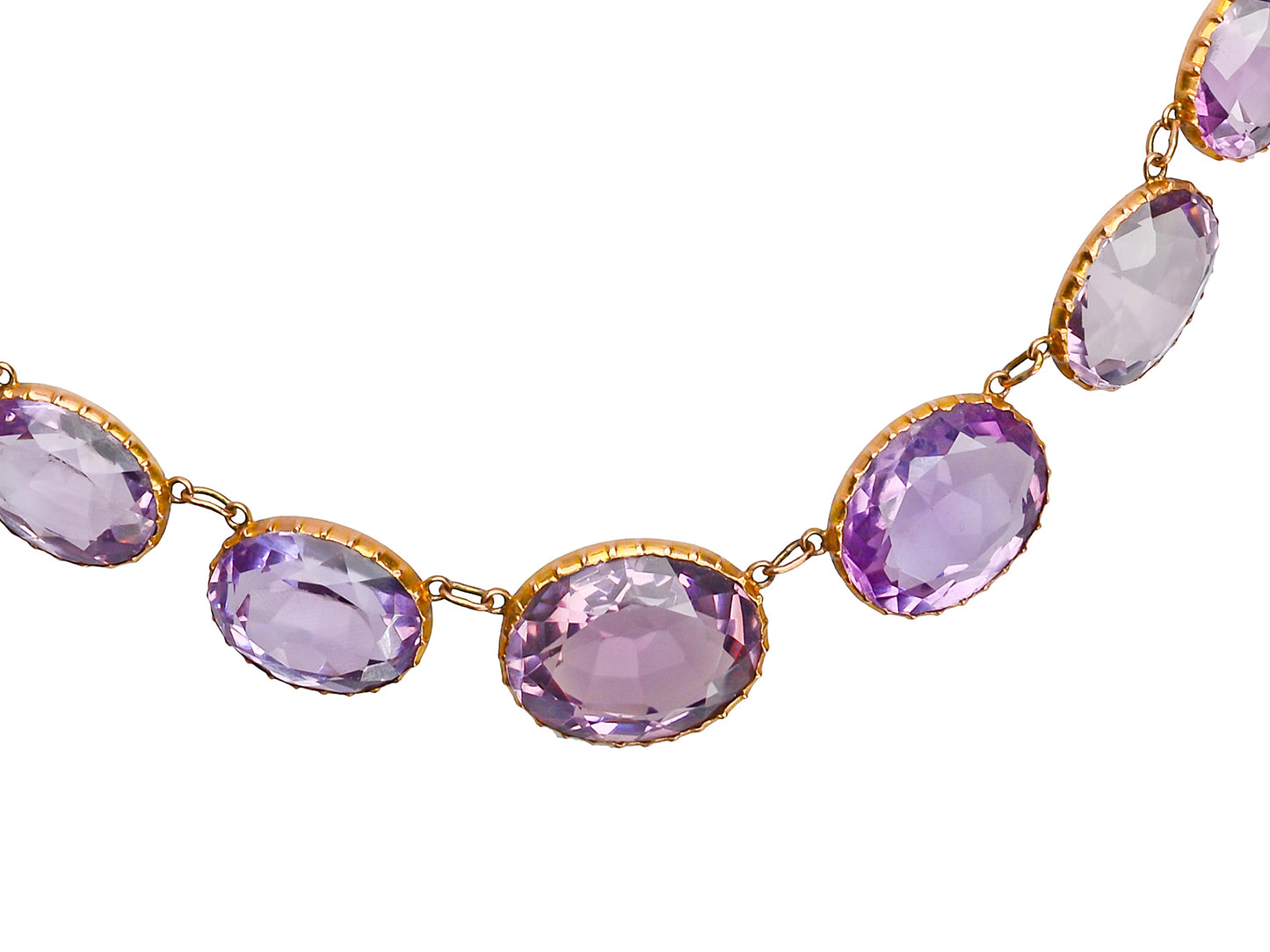 Victorian Classicism - Amethyst Rivière in Gold