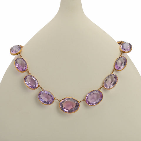 Victorian Classicism - Amethyst Rivière in Gold