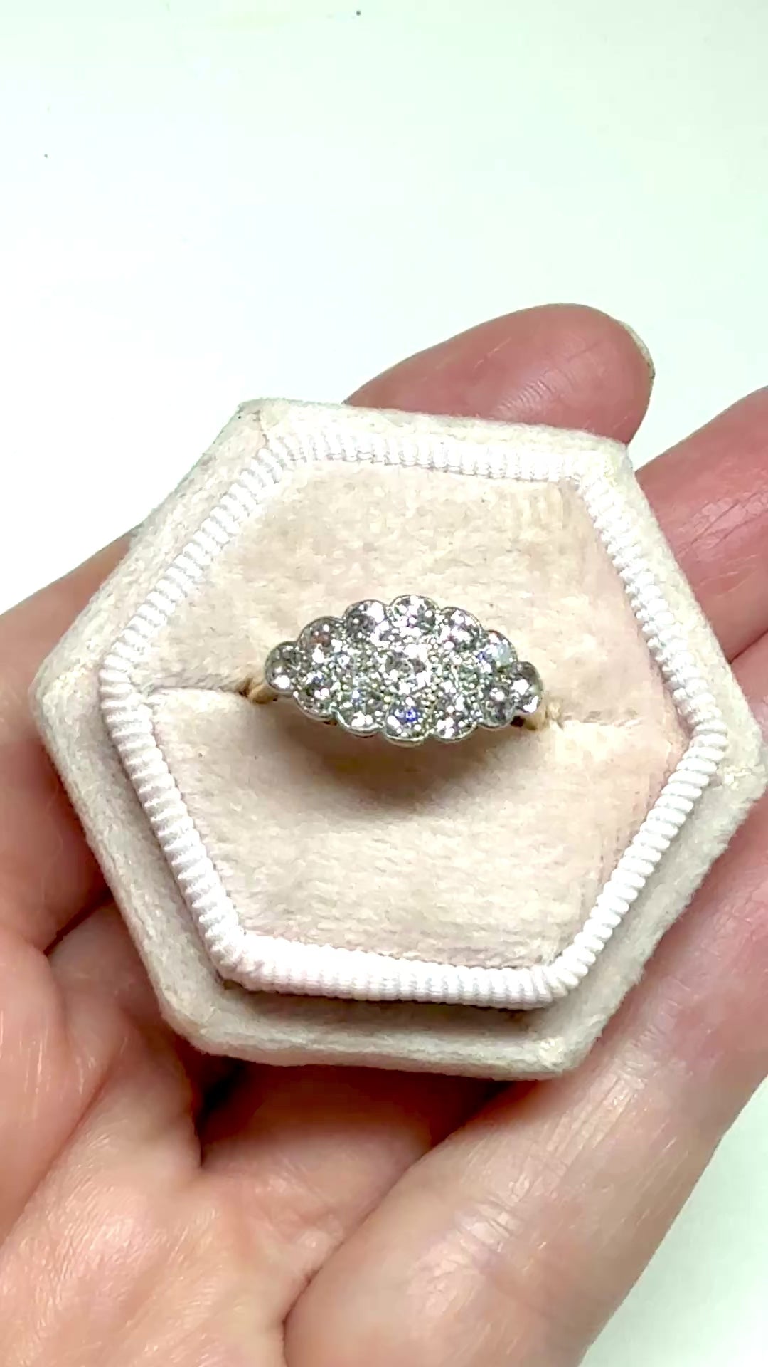 Natural Pearl Diamond Secret Locket Ring